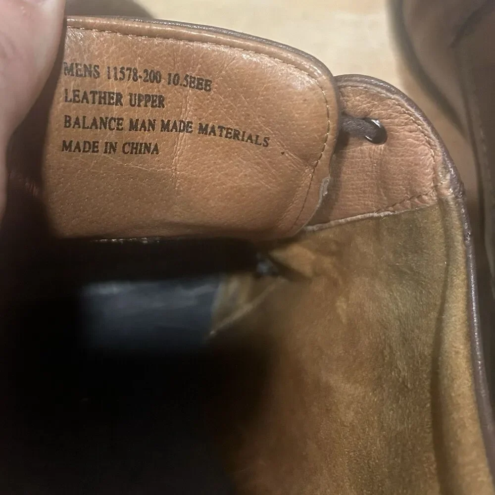 Florsheim Cognac Dark Brown Leather Cap Toe Oxford Shoes Sz 10.5 EEE Extra Wide